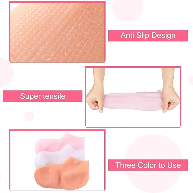 Moisturizing Silicone Spa Gel Socks – Dry & Cracked Feet