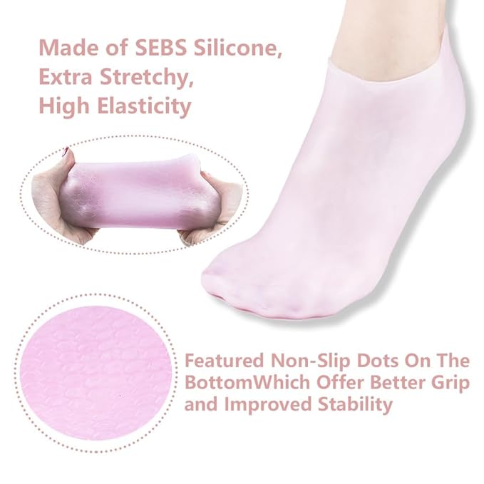 Moisturizing Silicone Spa Gel Socks – Dry & Cracked Feet