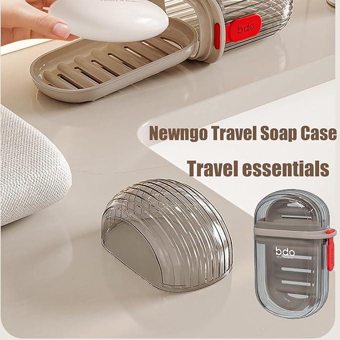 Premium Portable Travel Soap Case Box with Drain Tray – Leakproof Soap Holder for Bathroom & Travel Use