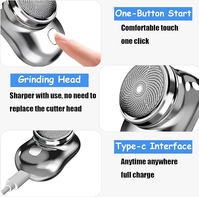 Portable Mini Electric Shaver – Waterproof & USB Rechargeable