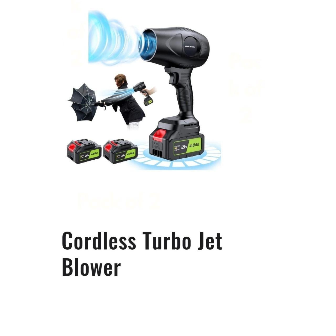 Cordless Turbo Jet Blower – Powerful Handheld Air Dryer