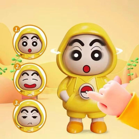 Shinchan Face Changing Keychain – Fun PVC Cartoon Key Ring - ShoCial