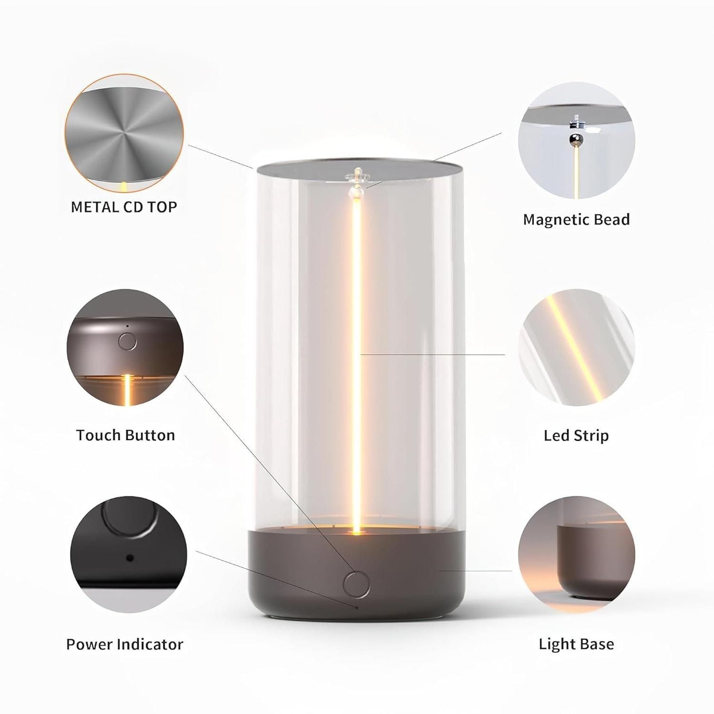 Magnetic Lamp Light – Desk, Night & Bedroom Decor Lamp