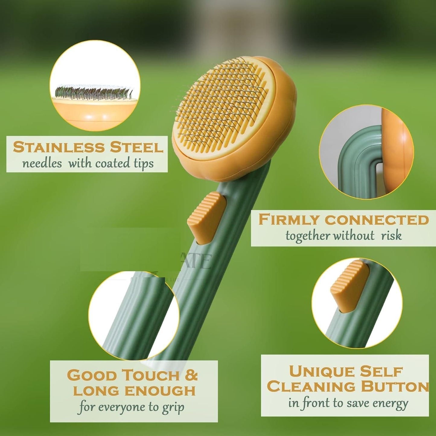 Self-Cleaning Dog & Cat Comb – Pet Grooming Brush