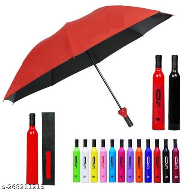 Double Layer Umbrella with Wine Bottle Cover – Compact & Stylish