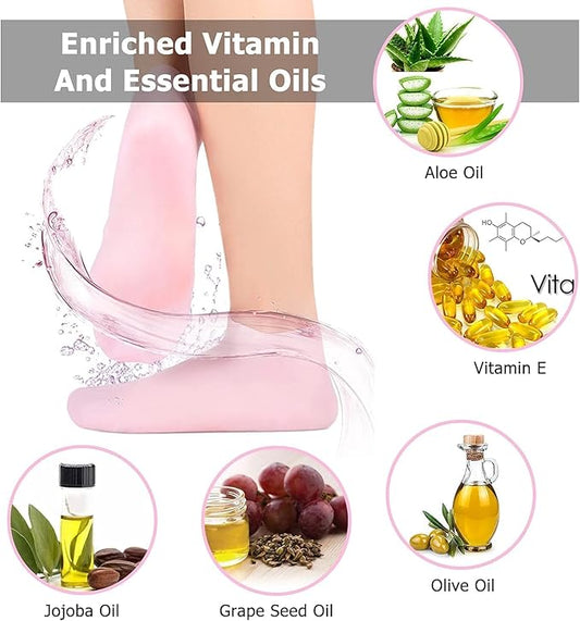 Moisturizing Silicone Spa Gel Socks – Dry & Cracked Feet