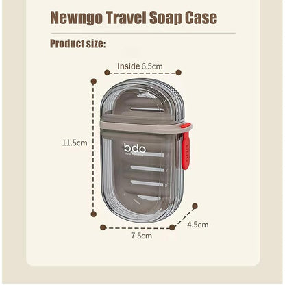 Premium Portable Travel Soap Case Box with Drain Tray – Leakproof Soap Holder for Bathroom & Travel Use