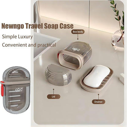 Premium Portable Travel Soap Case Box with Drain Tray – Leakproof Soap Holder for Bathroom & Travel Use