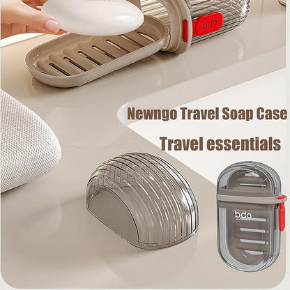 Premium Portable Travel Soap Case Box with Drain Tray – Leakproof Soap Holder for Bathroom & Travel Use