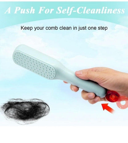Self-cleaning Anti-static Massage Comb-Pack of 1 - ShoCial