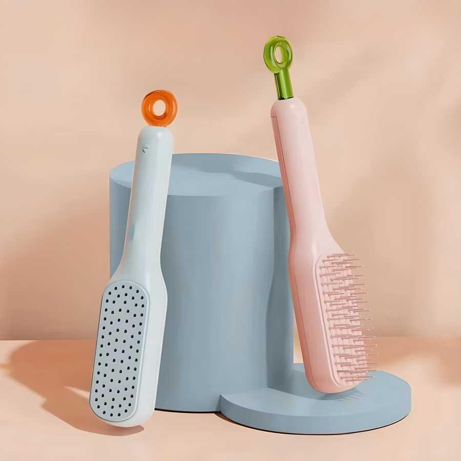 Self-cleaning Anti-static Massage Comb-Pack of 1 - ShoCial