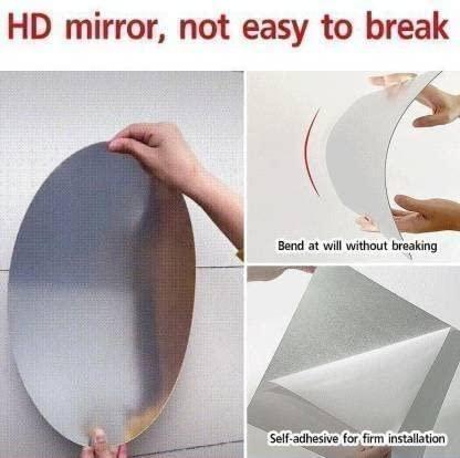 Oval & Square HD Bendable Self-Adhesive Mirror Combo (Pack of 2) - ShoCial