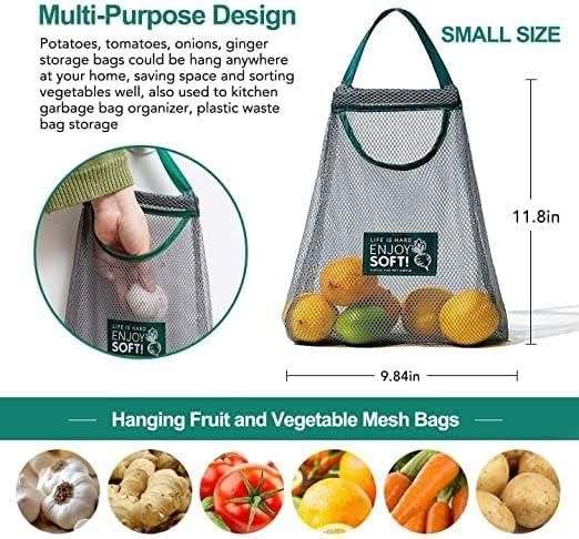 Reusable Mesh Bags – Hanging Veg & Fruit Storage - ShoCial