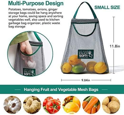 Reusable Mesh Bags – Hanging Veg & Fruit Storage - ShoCial