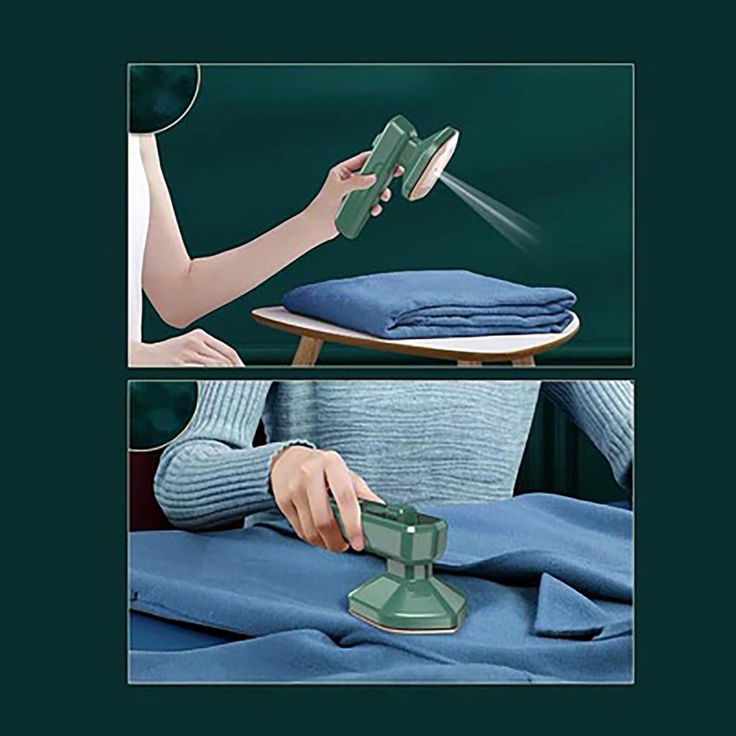 Portable Travel Steamer Iron – Handheld 2-in-1