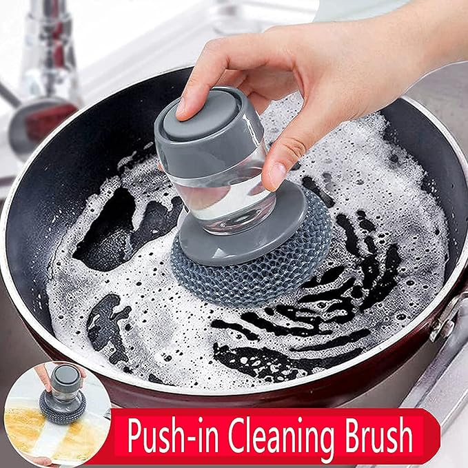 Soap Dispensing Dish Brush with Built-in Liquid Storage - ShoCial