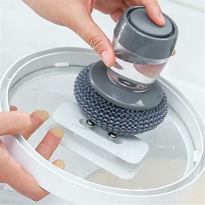 Soap Dispensing Dish Brush with Built-in Liquid Storage - ShoCial