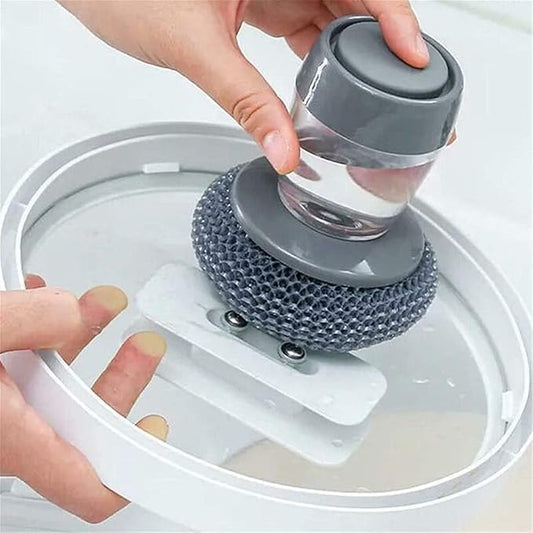 Soap Dispensing Dish Brush with Built-in Liquid Storage - ShoCial