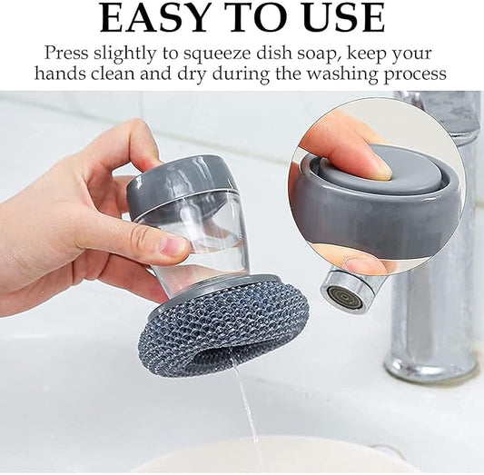 Soap Dispensing Dish Brush with Built-in Liquid Storage - ShoCial