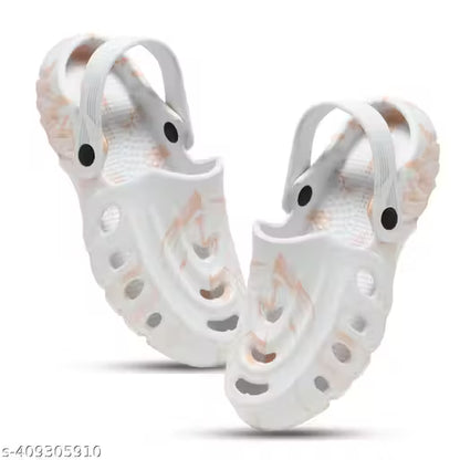 Men’s Super Soft Lightweight Clogs – Peach & White