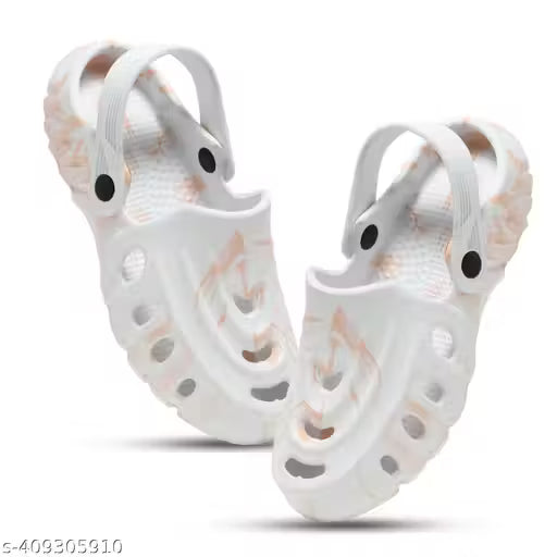 Men’s Super Soft Lightweight Clogs – Peach & White