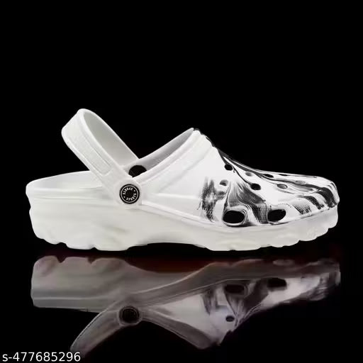 Stylish White & Black Clogs for Men | Comfortable Footwear