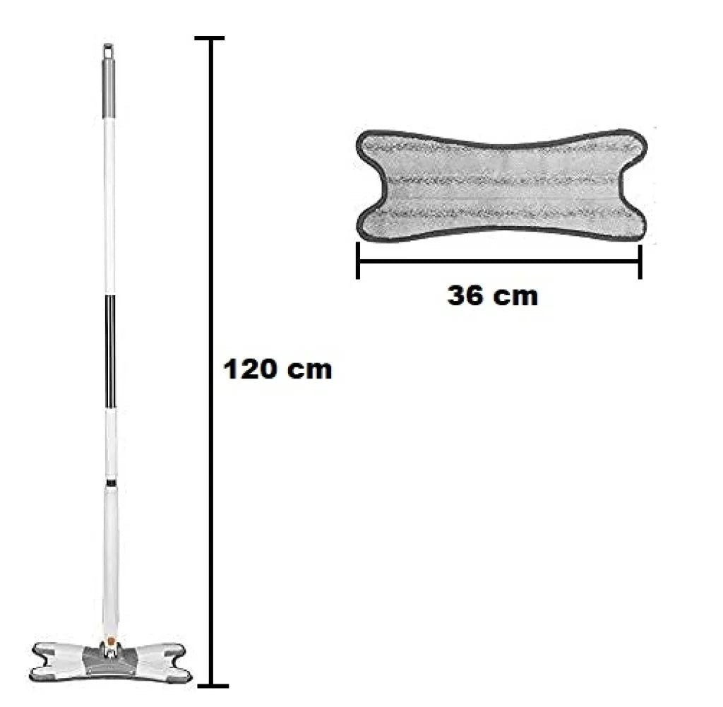 X MOP Microfiber Wet & Dry Mop – 360° Rotating, Grey - ShoCial