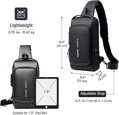 Unisex Leather Sling Bag – Stylish & Compact Crossbody