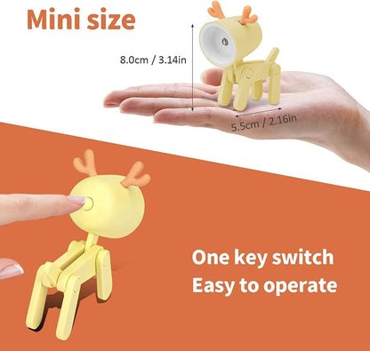 Mini LED Desk Lamp – Cute Deer Shape Night Light