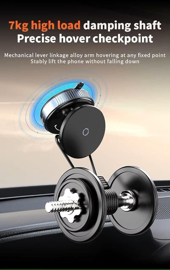 Magnetic Suction Phone Holder – 360° Rotating Mobile Stand