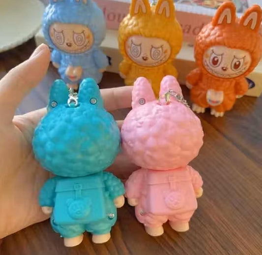 Labubu Keychain – Kawaii Face-Changing Cartoon Charm