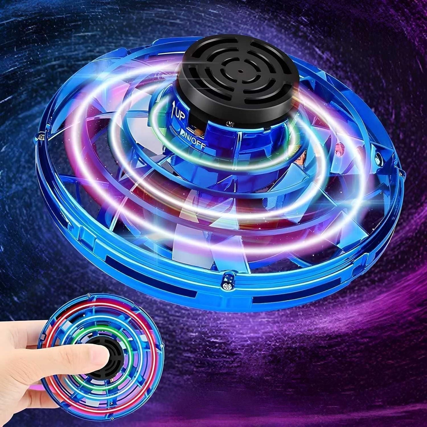 Magical Gyro Flying Spinner – Fun Aerial LED Toy - ShoCial
