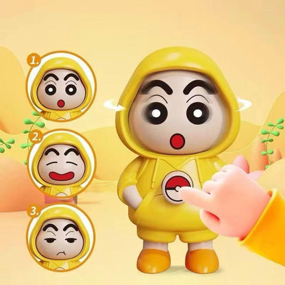Shinchan Face Changing Keychain – Fun PVC Cartoon Key Ring