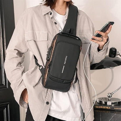 Unisex Leather Sling Bag – Stylish & Compact Crossbody