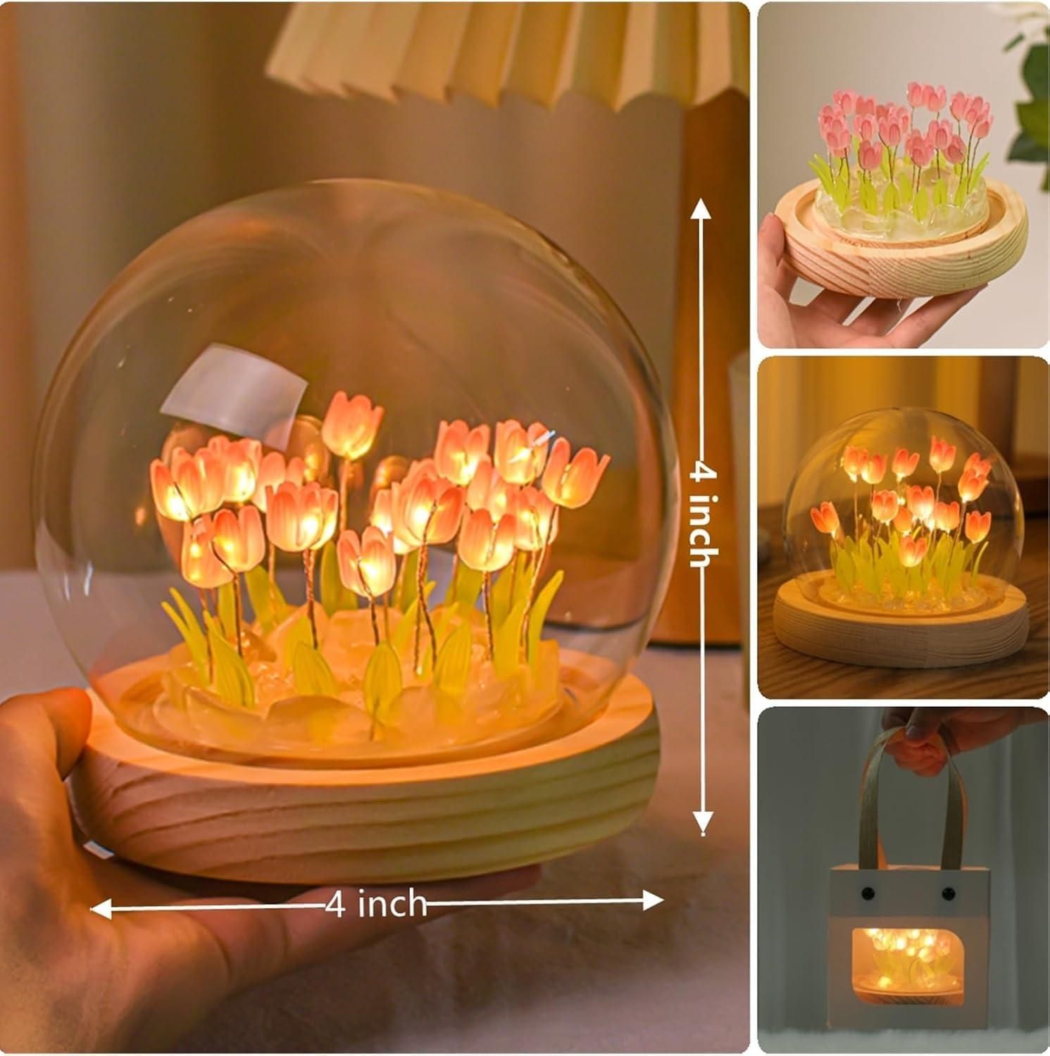 Round Tulip LED Light – Multicolor Decorative Lamp - ShoCial