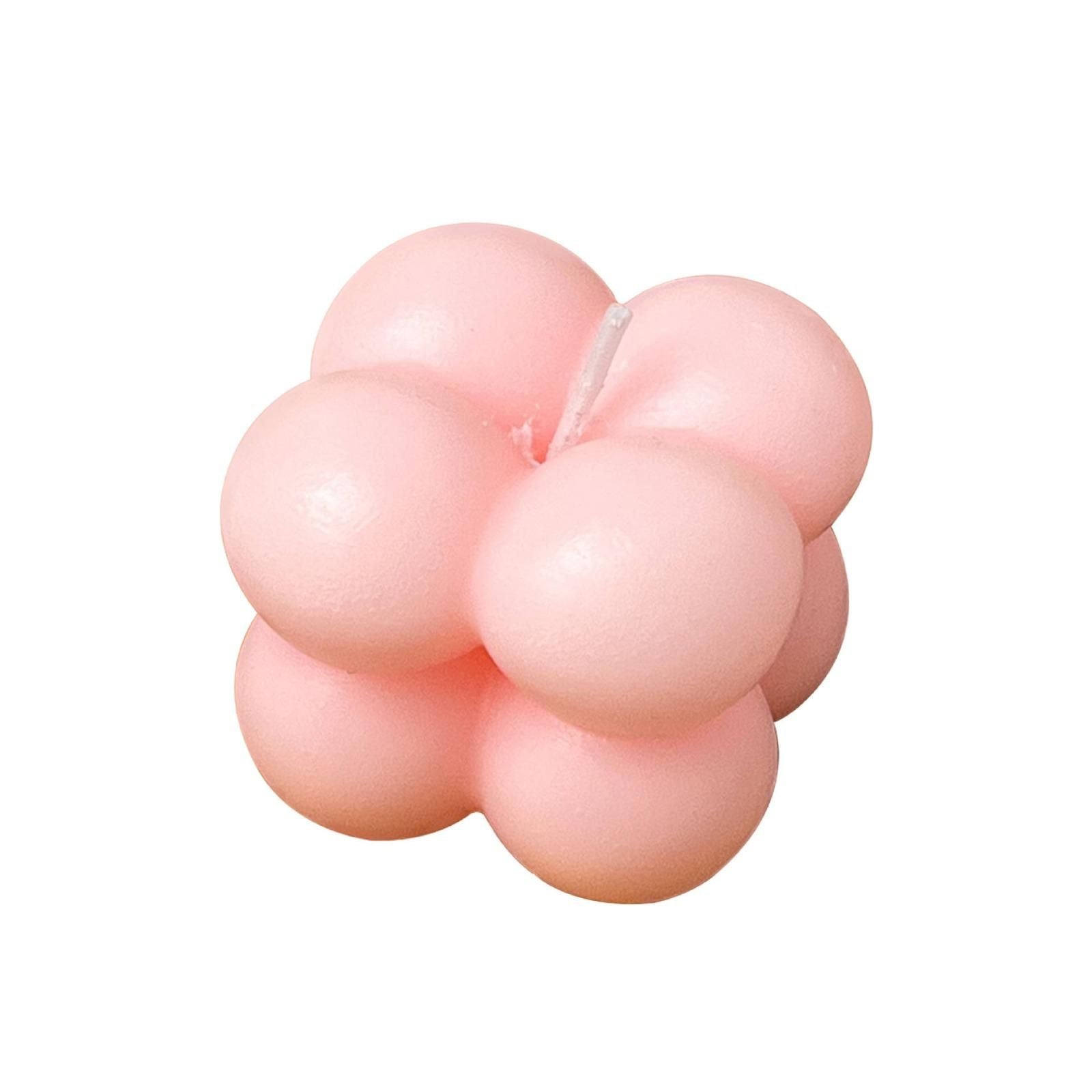 Pink balloon flower decoration on a white background