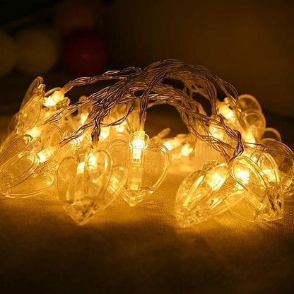 Heart Photo Clip Lights – Warm White LED String