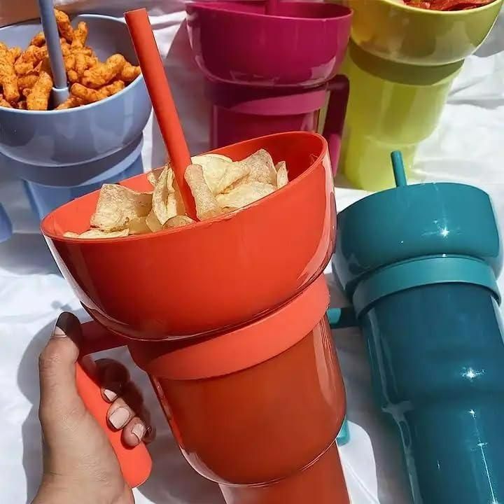 BPA-Free 2-in-1 Cup – 900ml Leak-Proof with Straw - ShoCial