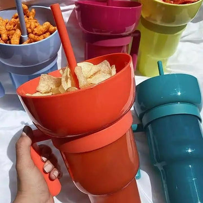 BPA-Free 2-in-1 Cup – 900ml Leak-Proof with Straw - ShoCial