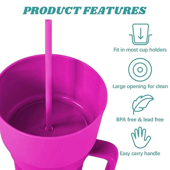 BPA-Free 2-in-1 Cup – 900ml Leak-Proof with Straw - ShoCial