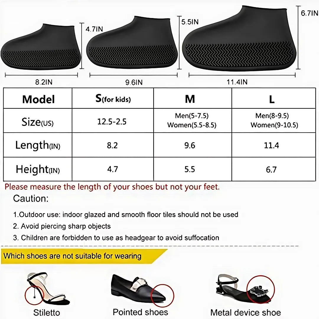 Waterproof Silicone Shoe Covers – Reusable Rain Boots - ShoCial