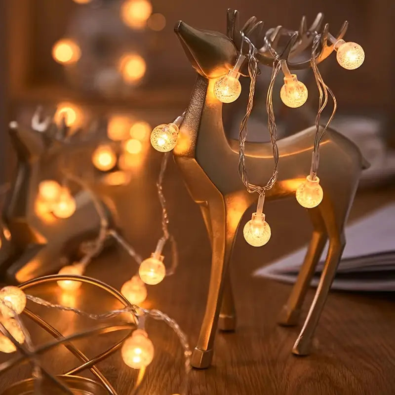 16 LED Crystal Balls String Light – 3.5m Warm Yellow - ShoCial