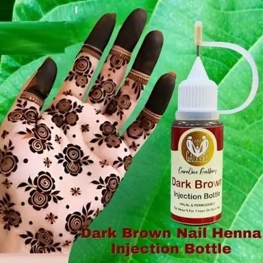 Instant Nail Injection Henna – Dark Maroon Mehendi (10ml) - ShoCial