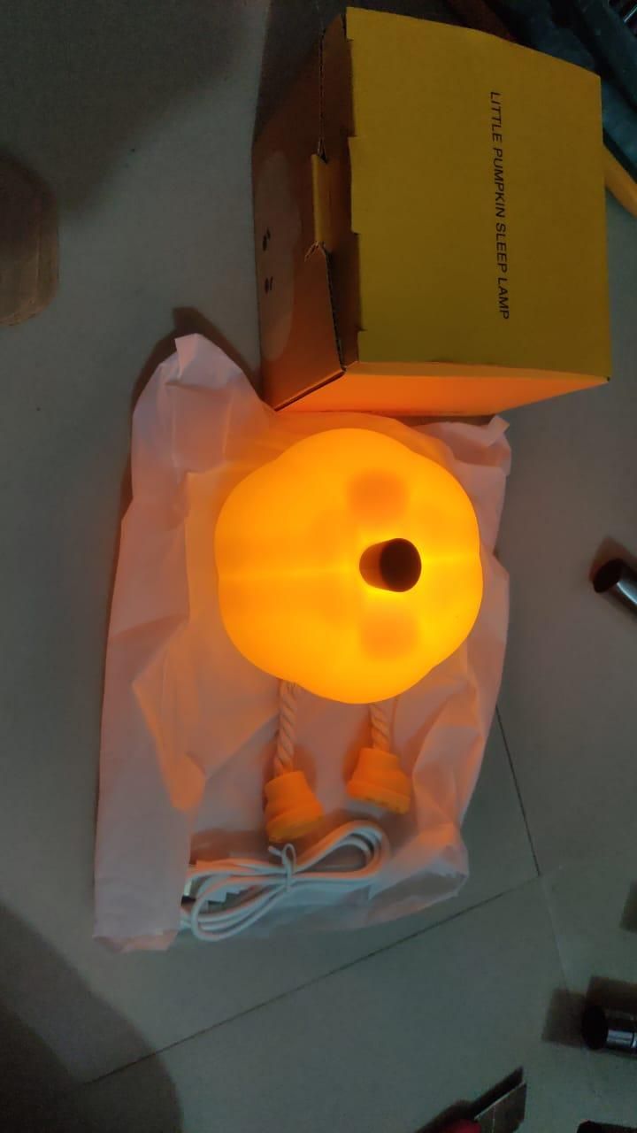 Sad Pumpkin Silicone Night Lamp – Rechargeable LED