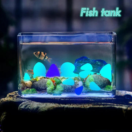 Glow in Dark Luminous Garden Decorative Stones – 100 Pcs