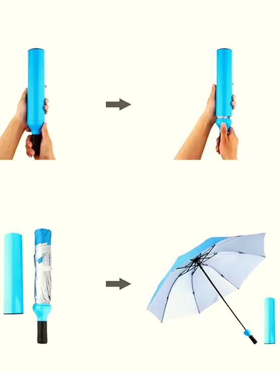 Double Layer Umbrella with Wine Bottle Cover – Compact & Stylish