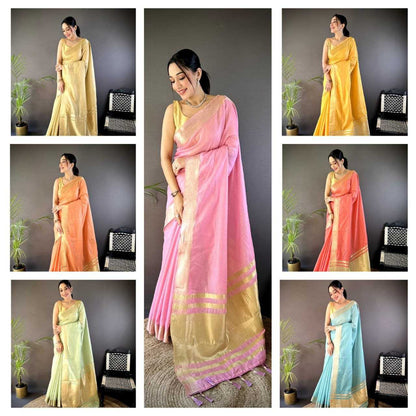 YNF Soft Silk Mohini Vol 19 Saree – Elegant Zari Woven Soft Silk Saree with Blouse