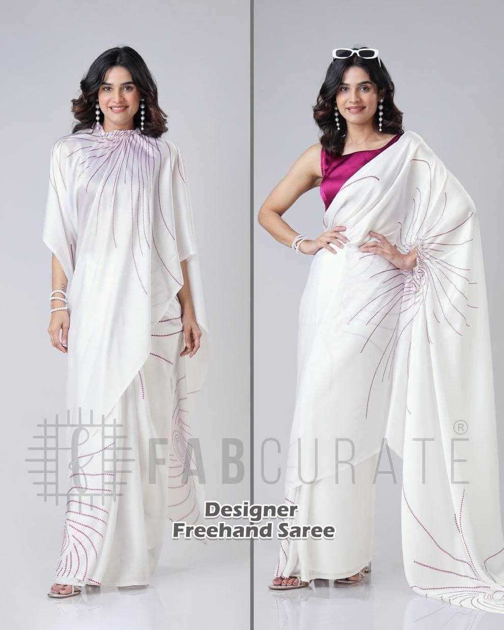 Premium Georgette Silk Printed Kaftan Saree with Unstitched Blouse