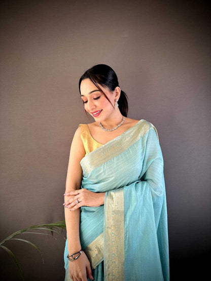 YNF Soft Silk Mohini Vol 19 Saree – Elegant Zari Woven Soft Silk Saree with Blouse