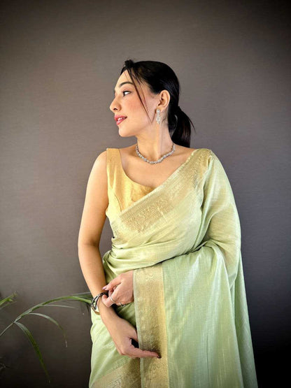 YNF Soft Silk Mohini Vol 19 Saree – Elegant Zari Woven Soft Silk Saree with Blouse